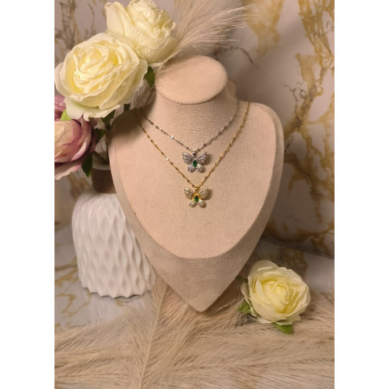 EVAMON  CRYSTAL GREEN BUTTERFLY