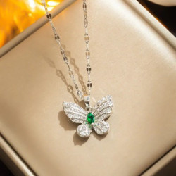 EVAMON  CRYSTAL GREEN BUTTERFLY
