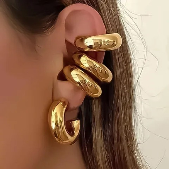 EVAMON  TWO STARS EAR CUFF
